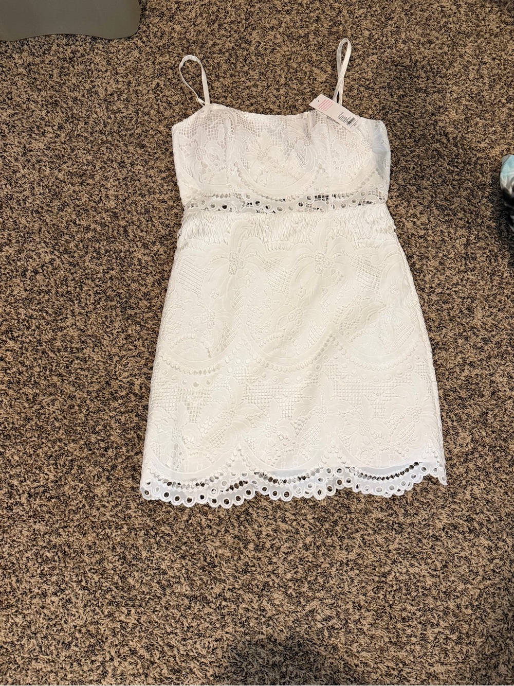 Lily Pulitzer White Lace Spaghetti-Strap 6